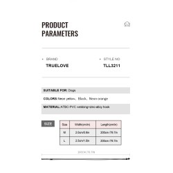 Laisse pour chien PVC Truelove KARELI - TLL3211 | TrueLove Suisse